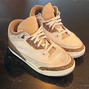 Jordan 3 Retro Palomino (PS) Beige and Brown Sneakers